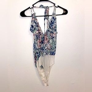Floral Halter Bodysuit